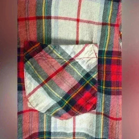 SO authentic American Heritage women’s plaid button up long sleeve shirt size M - Picture 6 of 14